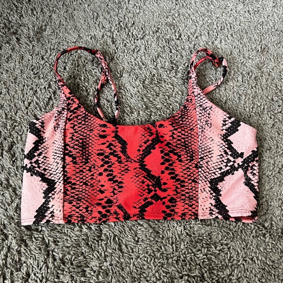 Beach Riot Sports Bra in Pink Snake - Picture 2 of 5